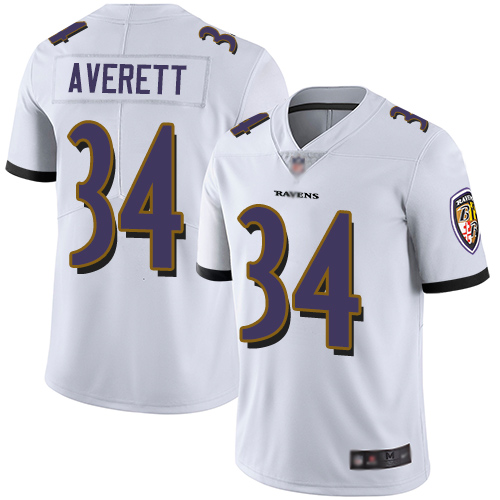 Baltimore Ravens Limited White Men Anthony Averett Road Jersey NFL Football #34 Vapor Untouchable->baltimore ravens->NFL Jersey